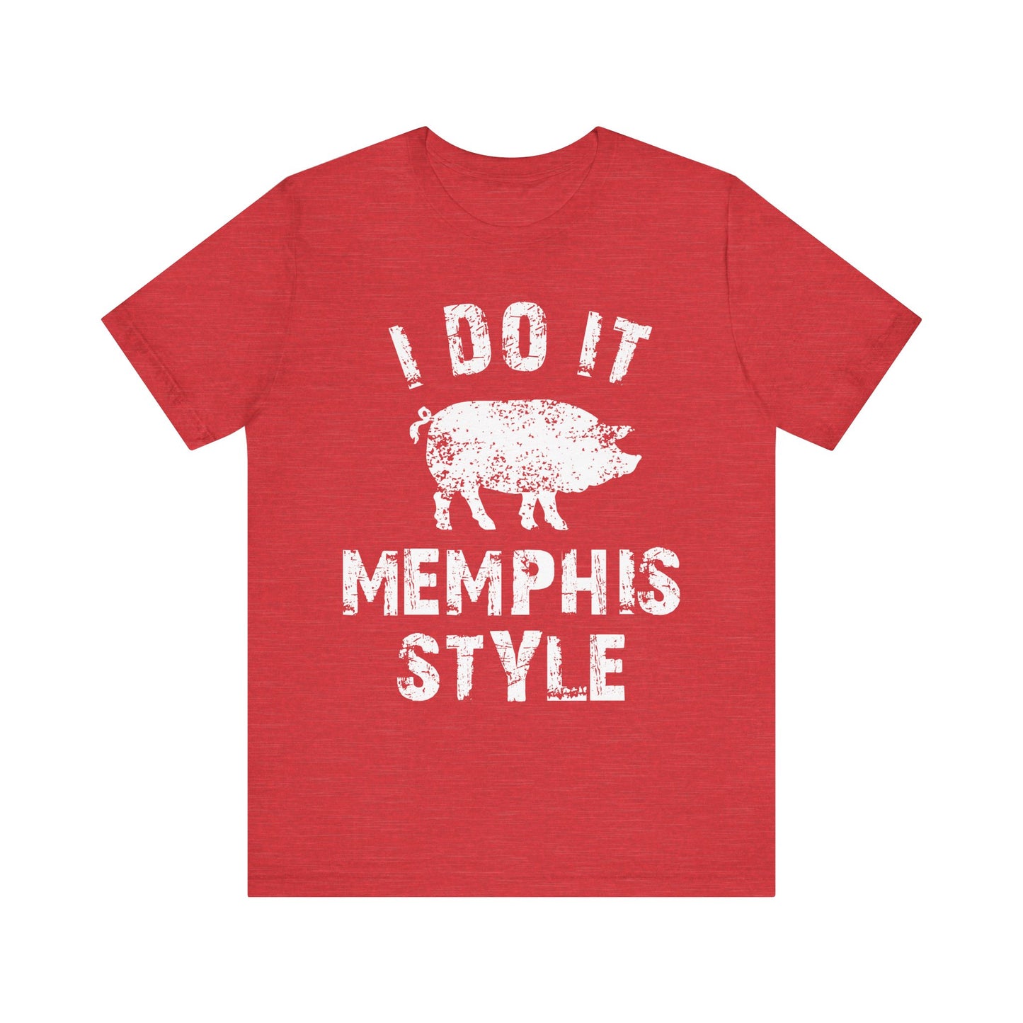 Memphis Style BBQ Unisex Jersey Tee - Fun & Playful Pork Design