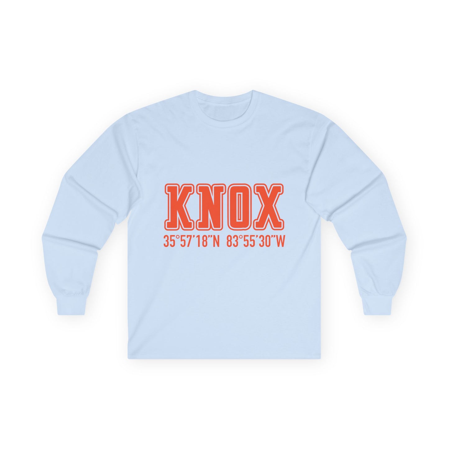 Tennessee Knoxville Coordinates Long Sleeve Tee