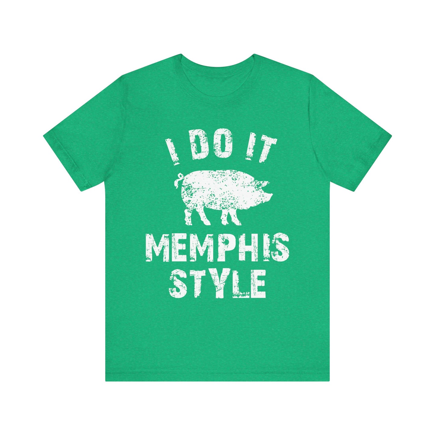 Memphis Style BBQ Unisex Jersey Tee - Fun & Playful Pork Design