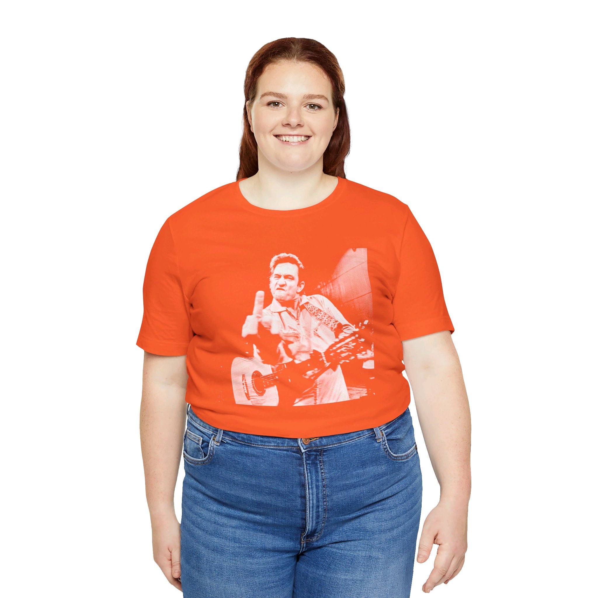 Johnny Cash Middle Finger Tee