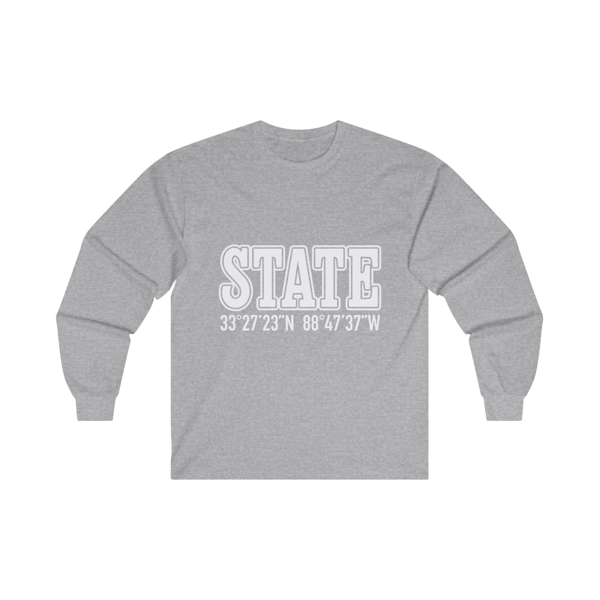 Mississippi State Coordinates Unisex Ultra Cotton Long Sleeve Tee