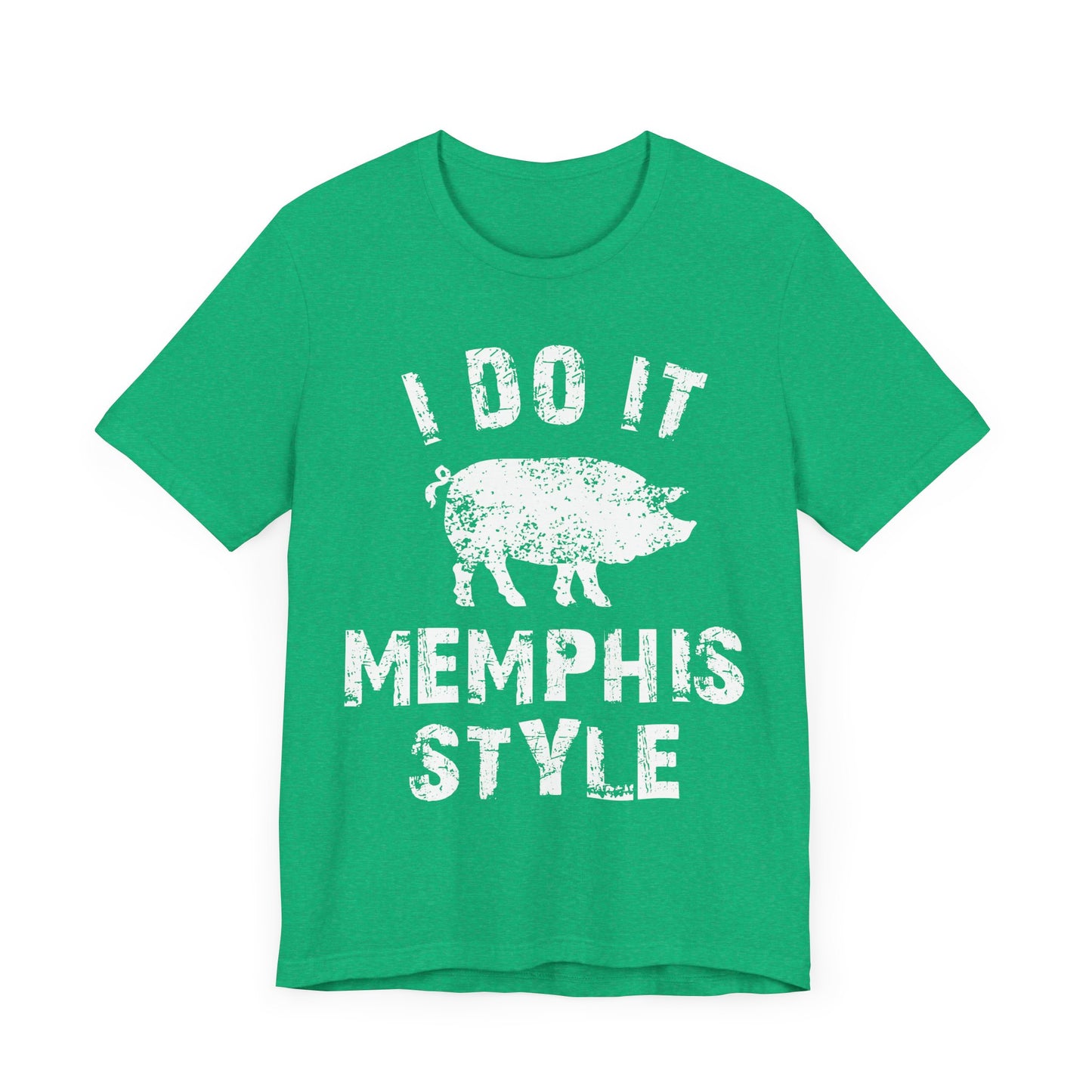 Memphis Style BBQ Unisex Jersey Tee - Fun & Playful Pork Design