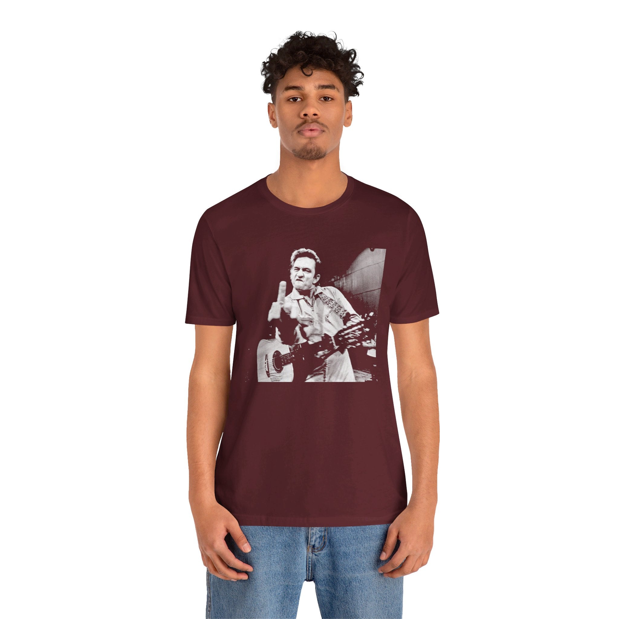 Johnny Cash Middle Finger Tee