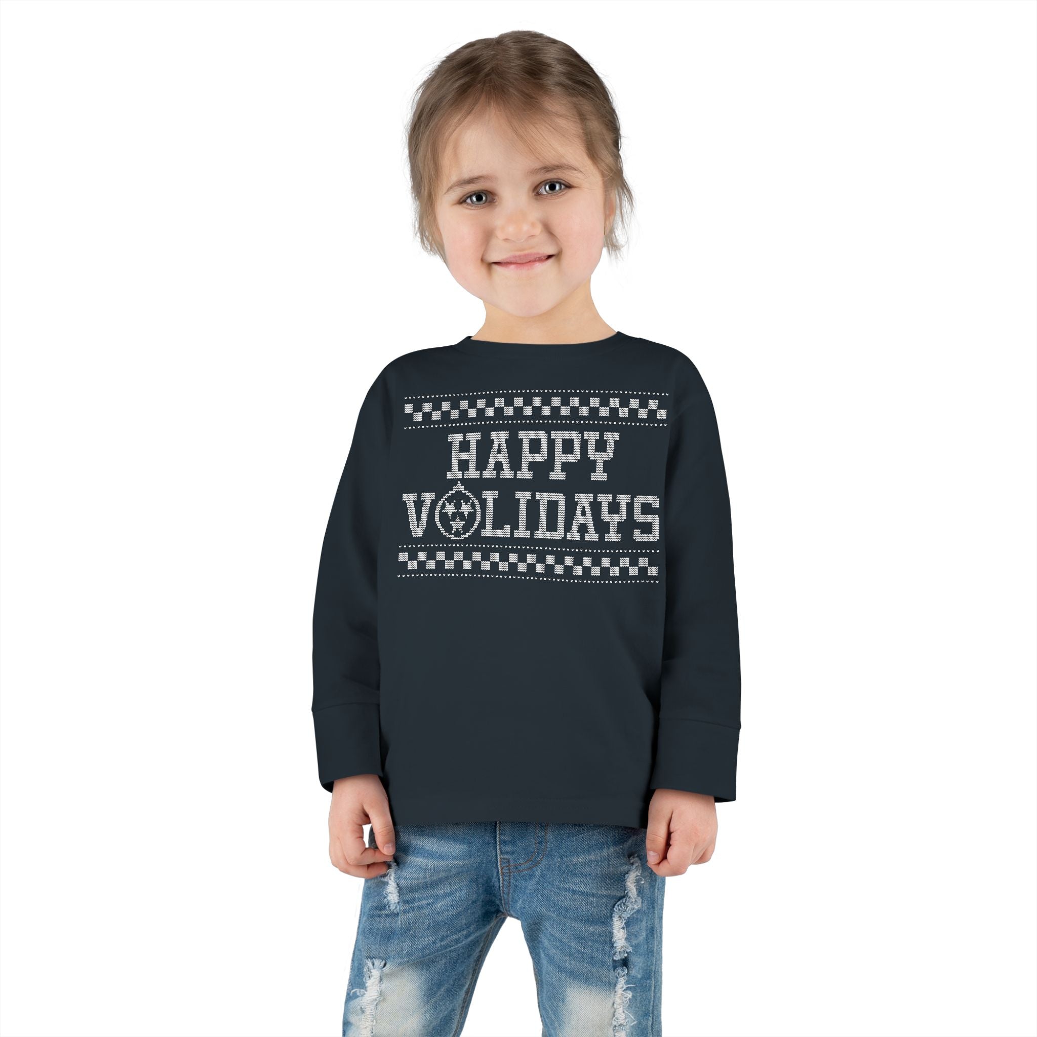 Happy Volidays T shirt Tennessee Christmas Toddler Long Sleeve Tee