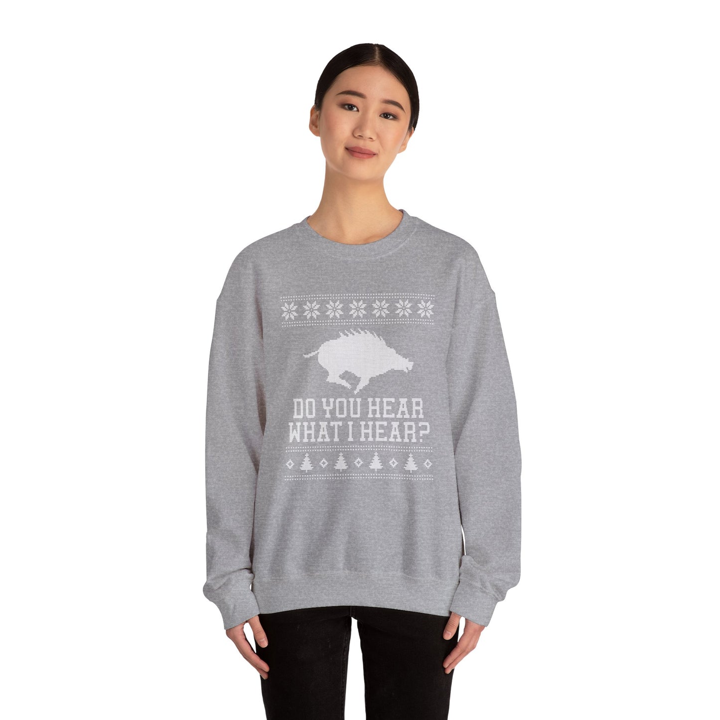 Arkansas Do You Hear What I Hear Razorback Sweatshirt