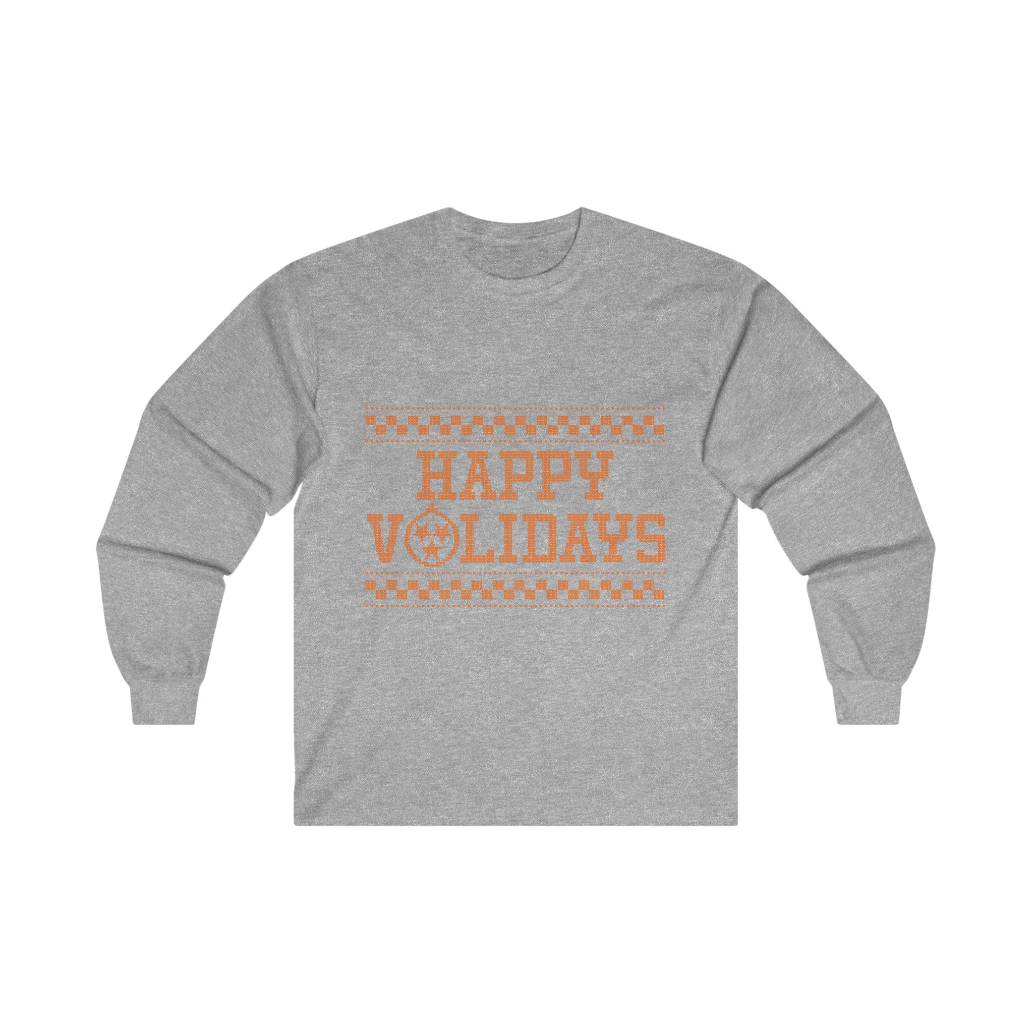 Tennessee Happy Volidays Christmas 100% Cotton Long Sleeve Tee