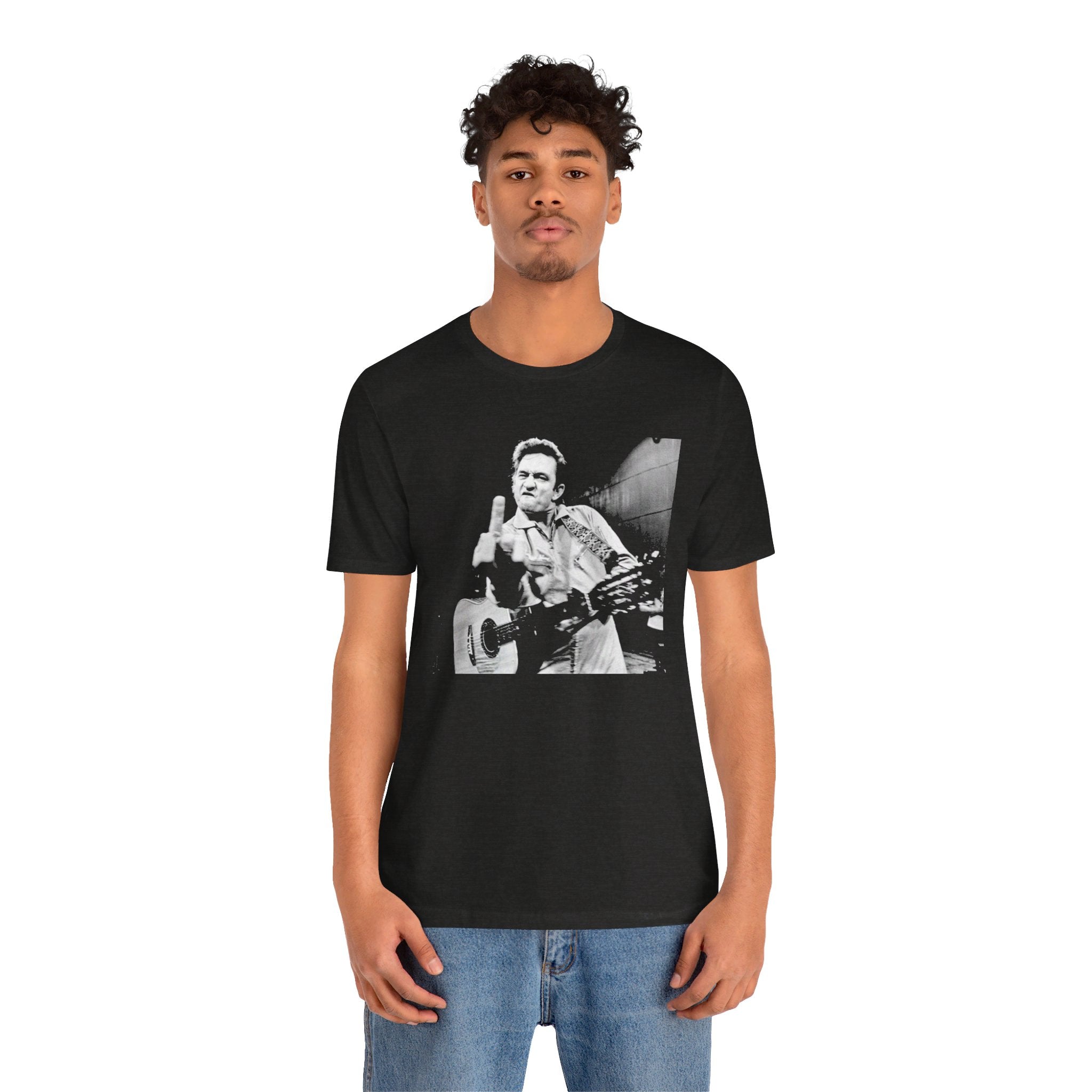 Johnny Cash Middle Finger Tee