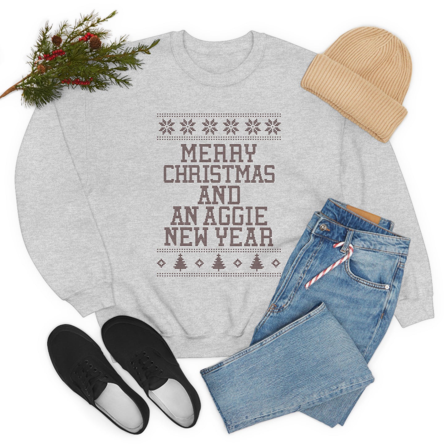 Merry Christmas And An Aggie New Year Sweatshirt