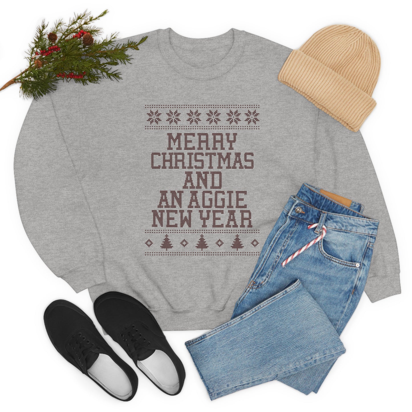 Merry Christmas And An Aggie New Year Sweatshirt