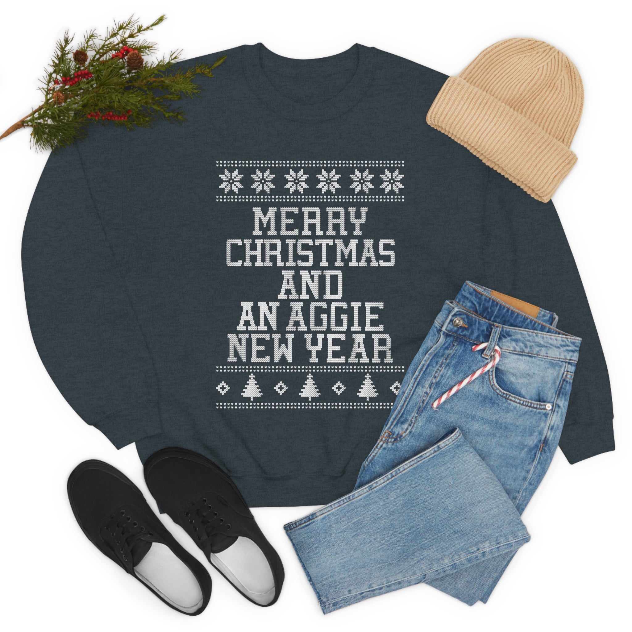 Merry Christmas And An Aggie New Year Sweatshirt