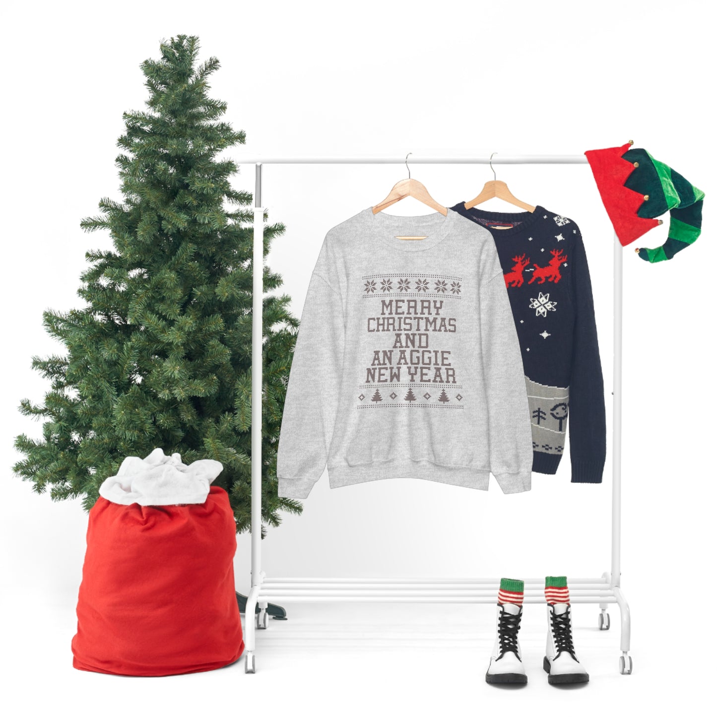 Merry Christmas And An Aggie New Year Sweatshirt